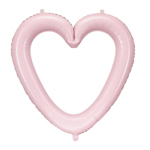 Light Pink Heart Balloon Frame 29in – Photo Prop for Bridal Shower or Valentine’s