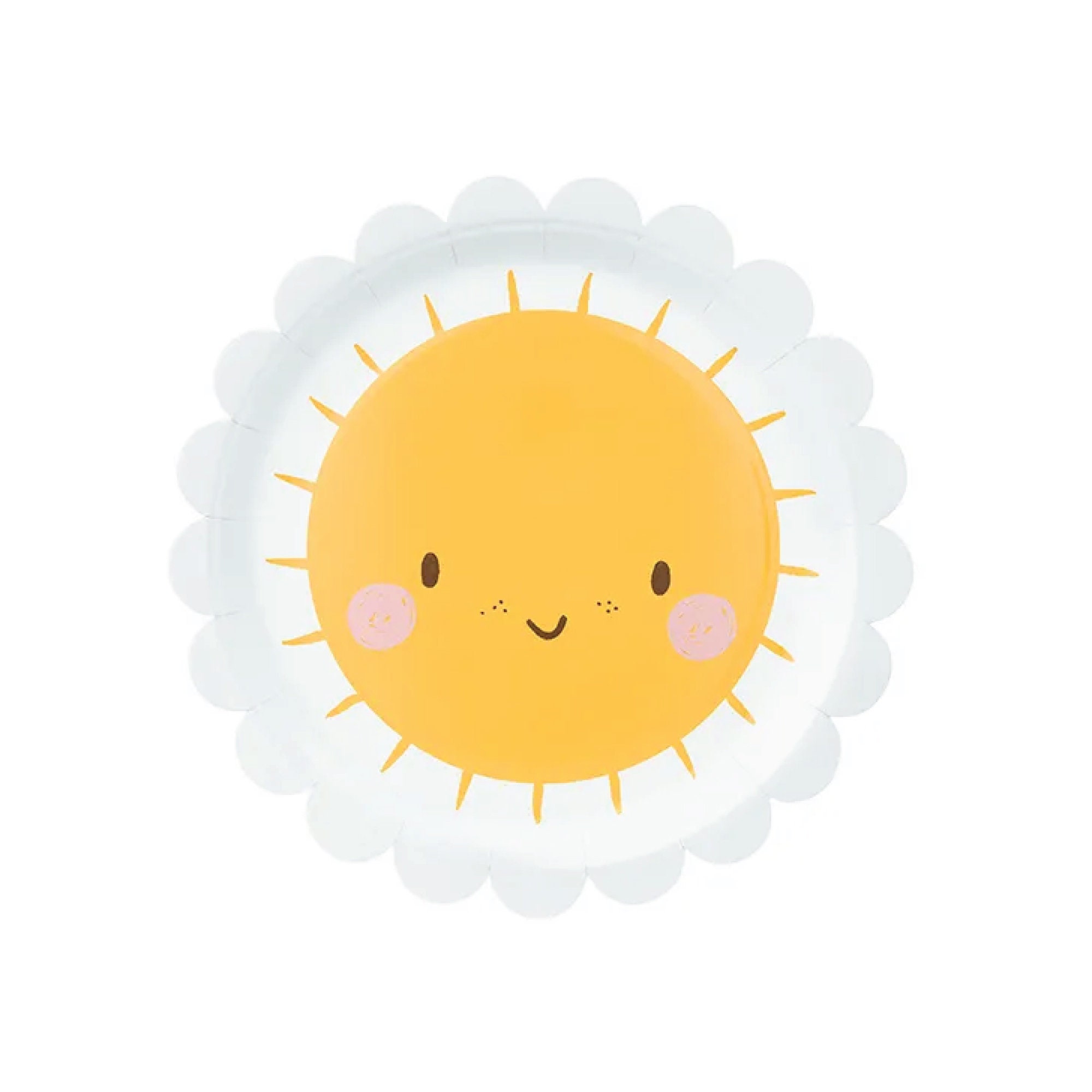 Happy Sunshine Dessert Plates 6ct Boho Sun Birthday Little Ray of Sunshine Baby Shower Here Comes The Son Little Sunshine is