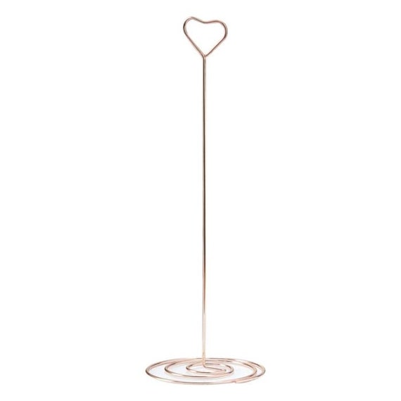 Metallic Rose Gold Table Number Holder | Wedding Decorations | Bachelorette Table Decor | Bridal Shower Place Card Holder | Sign Holder Il_570xn