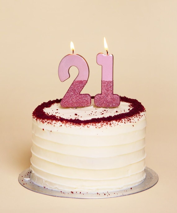 JonesLi Candela Di Compleanno A Numero 7 – Glitter Rosa Con Fiocco, Altezza 7 Cm, Per Torta Bambina - 3