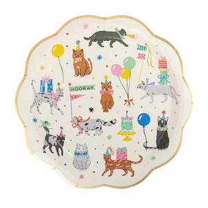 Cat Party Lunch Teller 8ct | Kinder Party Dekor | Katze-Geburtstag-Party-Teller | Katze Party Dekor | Katze Pawty Party Dekor | Haustier Adoption Party