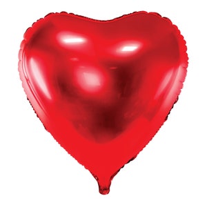 Red Heart Foil Balloon 28in | Engagement Party | Bachelorette Party | Valentine&#39;s Heart Balloon | Red Party Decor | Valentine&#39;s Day Decor