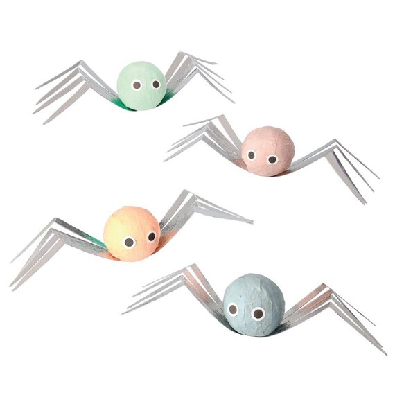 Pastel Halloween Spider Surprise Ball Favors 4ct | Pink Halloween Party Favors | Ghoul Gang | Spooktacular Birthday | Meri Meri Halloween Il_570xn