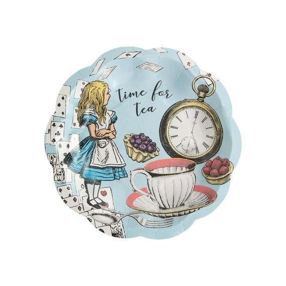 Disney Alice Wonderland Birthday Theme Decorations Princess Backdrop  Disposable Tableware Baby Shower Kids Party Supplies Gift
