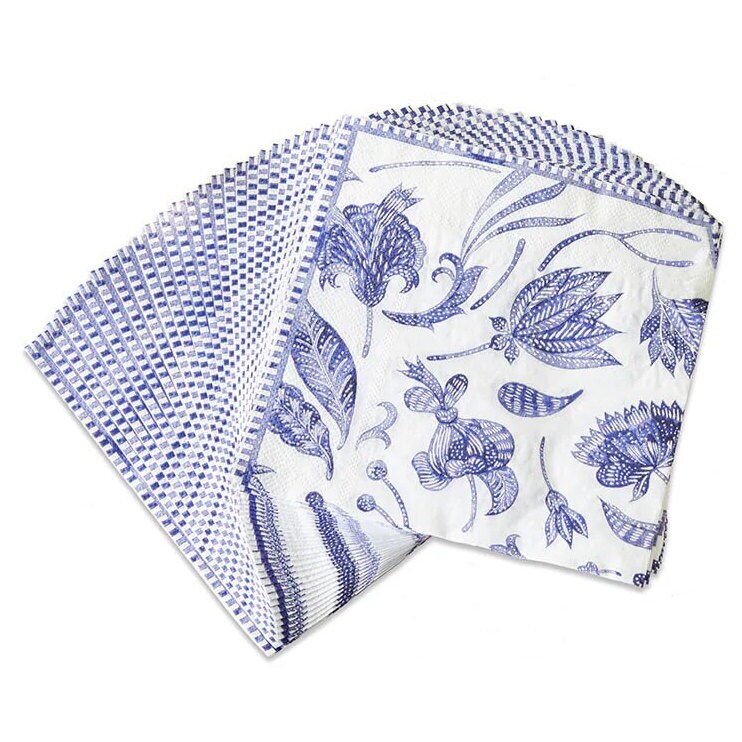 SALE | Blue Willow Lunch Napkins 30ct | Floral Bridal Shower Napkins | Floral Baby Shower | Tea Party Napkins | Tea Party Bridal Shower
