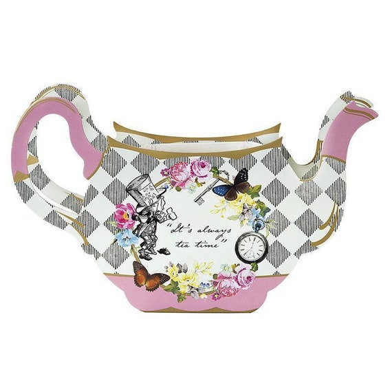 Alice in Wonderland Teapot Vase Table Topper | Teapot Centerpiece | Mad Hatter Tea Party | Alice in Onederland Decor | Bridal Shower Il_570xn