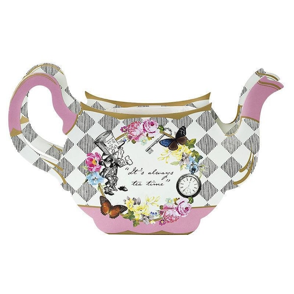 Alice in Wonderland Teapot Vase Table Topper | Teapot Centerpiece | Mad Hatter Tea Party | Alice in Onederland Decor | Bridal Shower