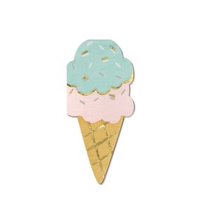Pastell Eistüte Servietten 25ct | Eis Geburtstagsparty | Hier ist Die Schaufel | Eis Social | Zwei Süße | Eiswagen-Party