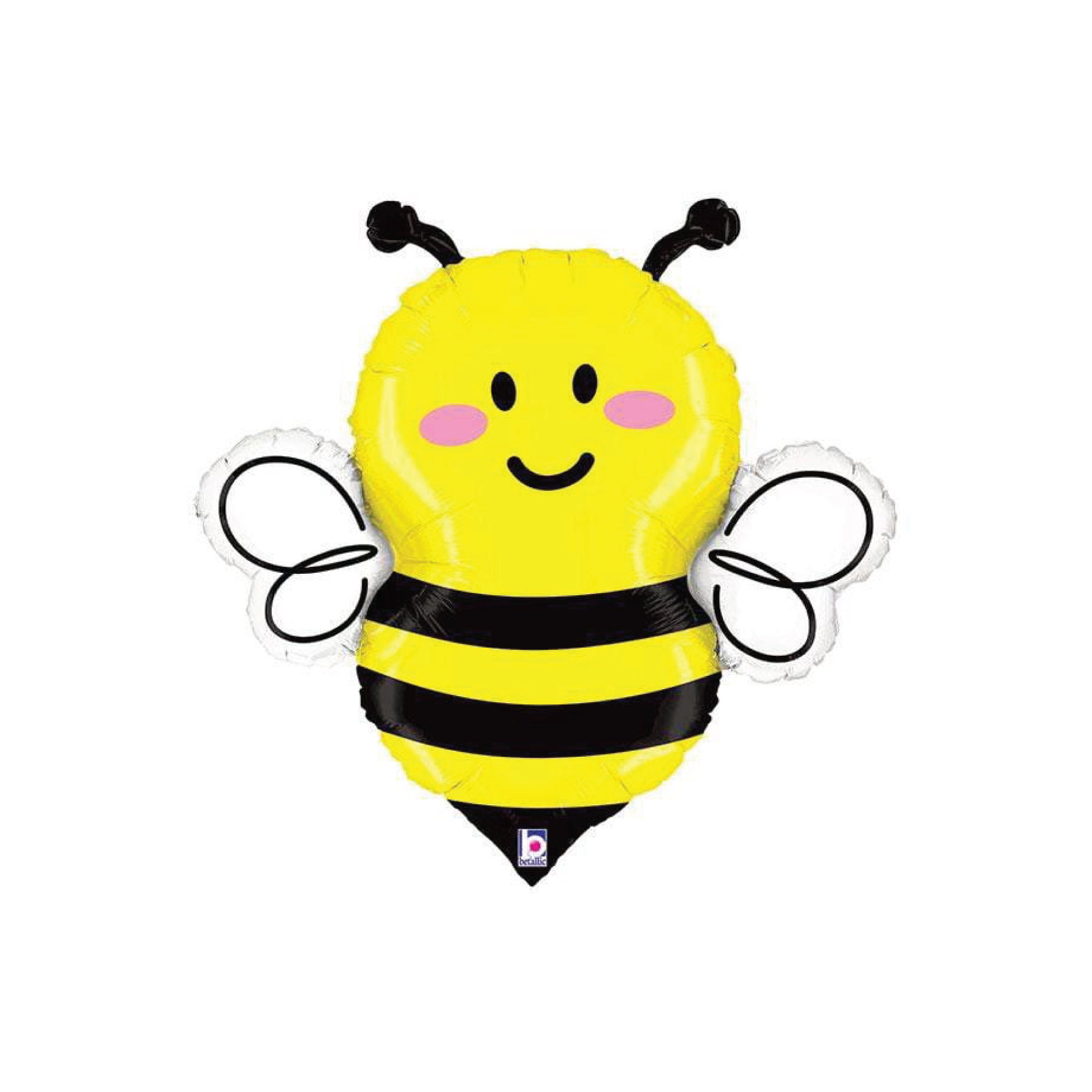 Smiling Bumble Bee Balloon 34 What Will it Bee Gender Reveal Bride to Bee Mom to Bee Baby Shower Decor Bee Party Decorations