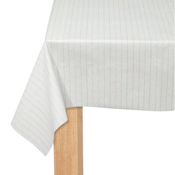 Mint Green Pinstripe Paper Table Cover | Mint & White Tablecloth | Green Party Supplies | Gender Neutral Baby Shower Decor Il_570xn