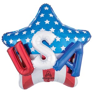 17 Patriotic USA Balloon Red, White, and Blue Decor 4th of July Party Memorial Day Decorations American Flag Balloon USA Balloon image 9