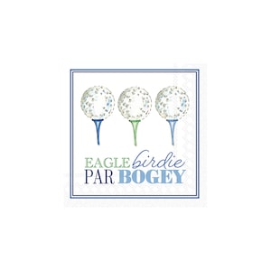 Eagle Birdie Par Bogey Golf Cocktail Servilletas 20ct / Servilletas de golf / Decoración de fiesta de golf / Cumpleaños de golf / Baby Shower de golf / Baby Shower Par-Tee