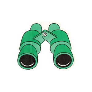 Binoculars Dessert Napkins 24ct | Wild One Safari Birthday | Two Wild Jungle Birthday | Zoo Birthday | Party Animals | Safari Baby Shower