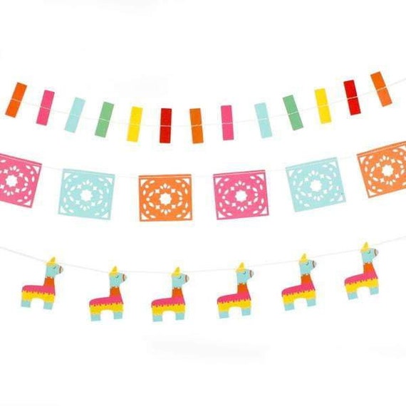 Fiesta Mini Banner Set | Cinco de Mayo Birthday | Fiesta Decorations | Fiesta Hanging Banner | Taco Bar Banner | Cactus Party Decor Il_570xn