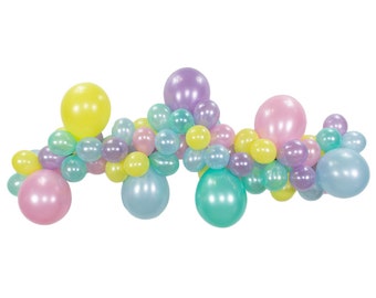 Kit de guirlande de ballons DIY crème glacée pastel 1,8 m | Toile de fond d'anniversaire | Arche de ballon personnalisée crème glacée | Décoration de fête pour premier anniversaire