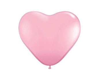 Light Pink Heart Balloons (10ct) – Valentine’s Day, Wedding, or Baby Shower Decor