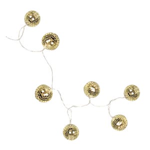 SALE | Gold Disco Ball String Lights 5.2ft | Retro Disco Birthday Party  | New Year&#39;s Eve Bash | 70s Disco Party Decor | Groovy Halloween
