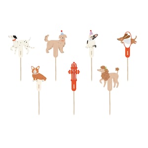 Hund Cupcake Toppers 7ct | Hunde Kuchen Topper | Pawty Geburtstag | Welpenparty | Hund Geburtstag | Hundeparty | Welpe Babyparty | Adoptiere einen Welpen