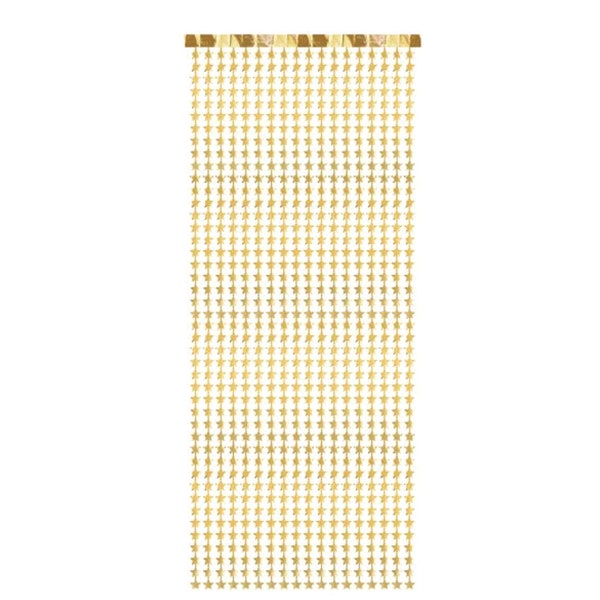 Gold Star Doorway Curtain, 3ft x 8ft | Space Birthday | New Year's Eve Photo Backdrop | Twinkle Little Star Baby Shower | Graduation Party