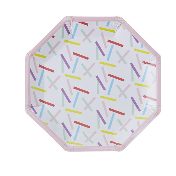 Sprinkles Paper Plates 9" | Baby Sprinkle Paper Plates | Confetti Paper Plates | Donut Party | Ice Cream Party | Pack of 8 Party Plates Il_570xn