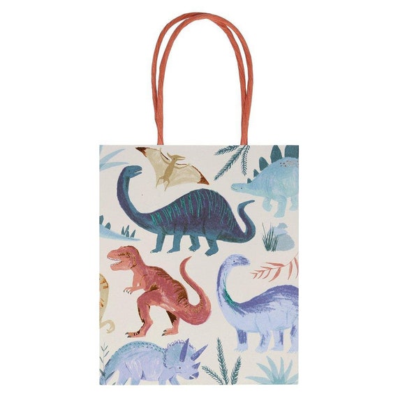 Dinosaur Kingdom Favor Bags 8pk | Jurassic World | Dinosaur Party Decor | Dino Baby Shower | Three Rex Birthday | Meri Meri Party Bags Il_570xn