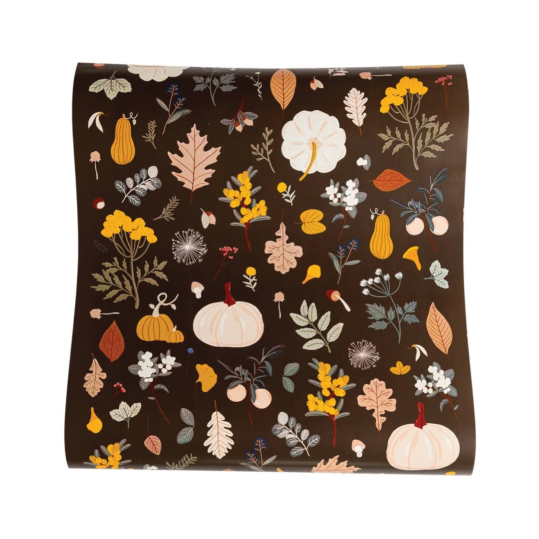 Nature Harvest Paper Table Runner Thanksgiving Runner Etsy