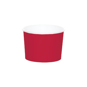 Red Treat Cups 8ct | Pirate Birthday | 4th of July Food Cup | Christmas Party | Farm Birthday Ice Cream Cups | Valentine Day Red Party Decor