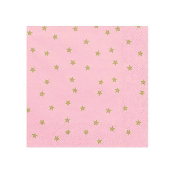 Pink Gold Christmas Bauble Napkins Pink Christmas Party Etsy