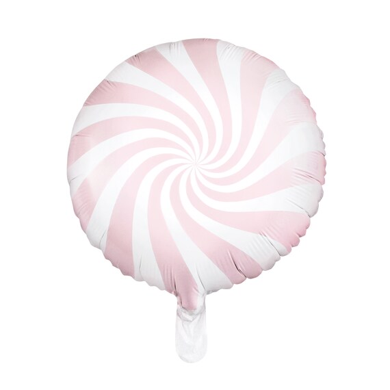 Pink Candy Foil Balloon 14in | Candy Land Party Decor | Candy Christmas Party | Nutcracker Birthday Party | Candy Swirl Balloon Il_570xn
