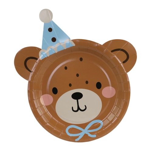 Teddy Bear Party Plates X 6, 1st Birthday Party Plates, 1st