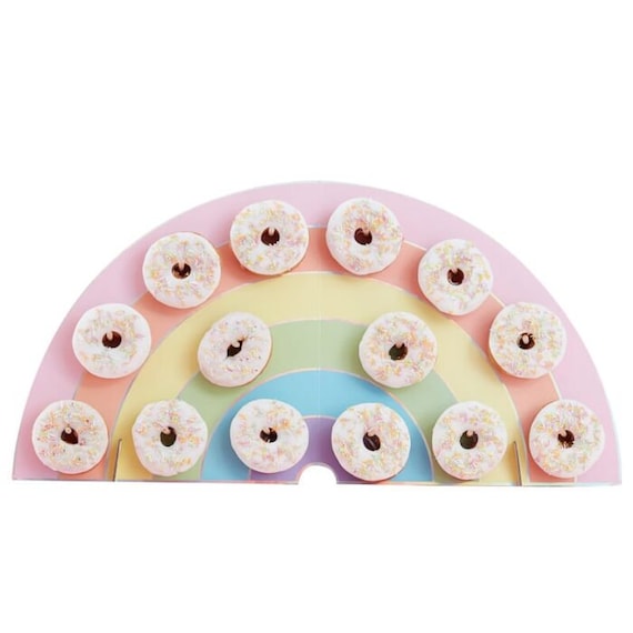 Rainbow Donut Wall Kit 15pc | Donut Birthday Party Decor | Rainbow Baby Shower | Donut Baby Sprinkle | Donut Wall Stand | Food Displays Il_570xn