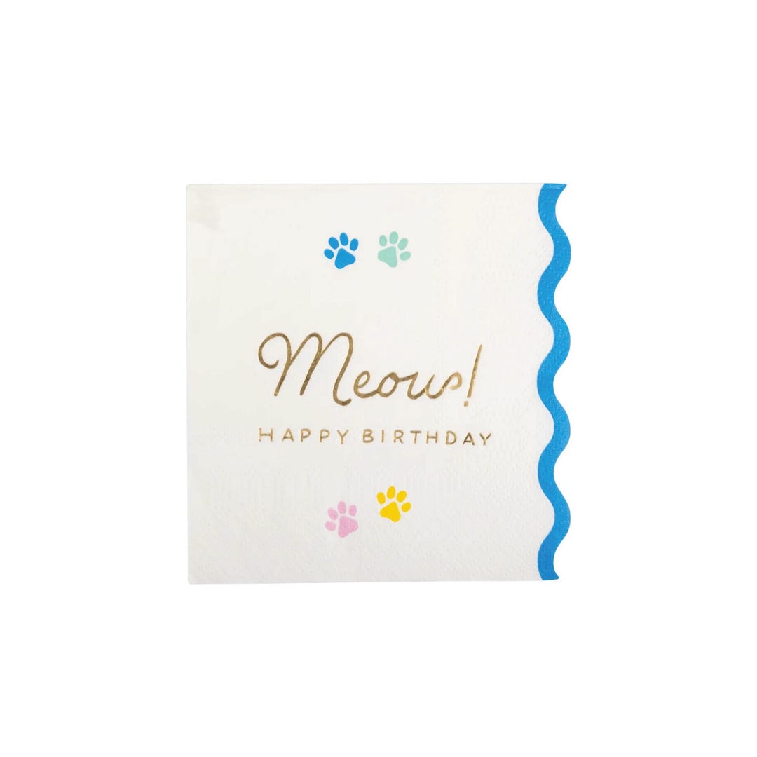 60 Stück Servietten Mit Pfotenabdruck-Muster – Niedliche Papierservietten Für Haustier-Partys, Geburtstage, Hochzeiten (ca. 33x33 Cm)