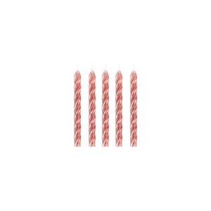 Rose Gold Spiral Birthday Candles 24ct | Girls Birthday Party Cake Decorations | Princess Birthday Cake Toppers | Wax Party Candles