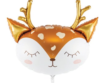 Woodland Deer Foil Balloon 28.5" | Woodland Baby Shower | Reindeer Birthday | Kids Christmas Party | Deer Little One | Christmas Birthday