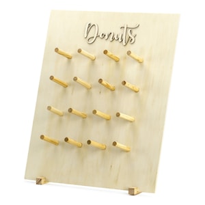 Wooden Donut Wall Kit 16 pegs | Donut Birthday Party Decor | Donut Baby Sprinkle | Donut Wall Wedding Stand | Bridal Shower Food Display
