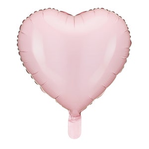 Light Pink Foil Heart Balloon 14&quot; | Bridal Shower Balloon | Engagement Party | Valentines Day Baby Shower | Wedding Backdrop | Girl Birthday