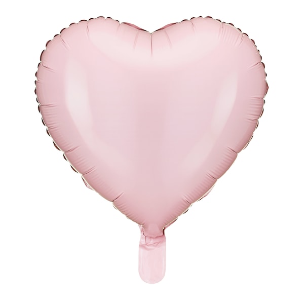 Light Pink Foil Heart Balloon 14" | Bridal Shower Balloon | Engagement Party | Valentines Day Baby Shower | Wedding Backdrop | Girl Birthday