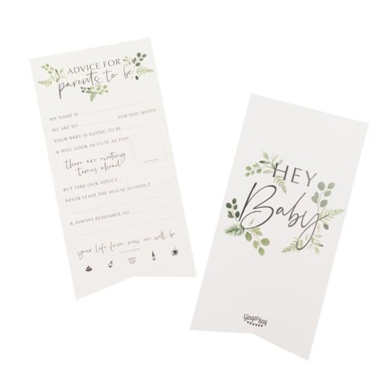 Botanical Baby Shower Advice for Parents Cards | Games for Baby Shower | Gender Neutral Shower | Advice Cards | Woodland Baby Shower Il_570xn