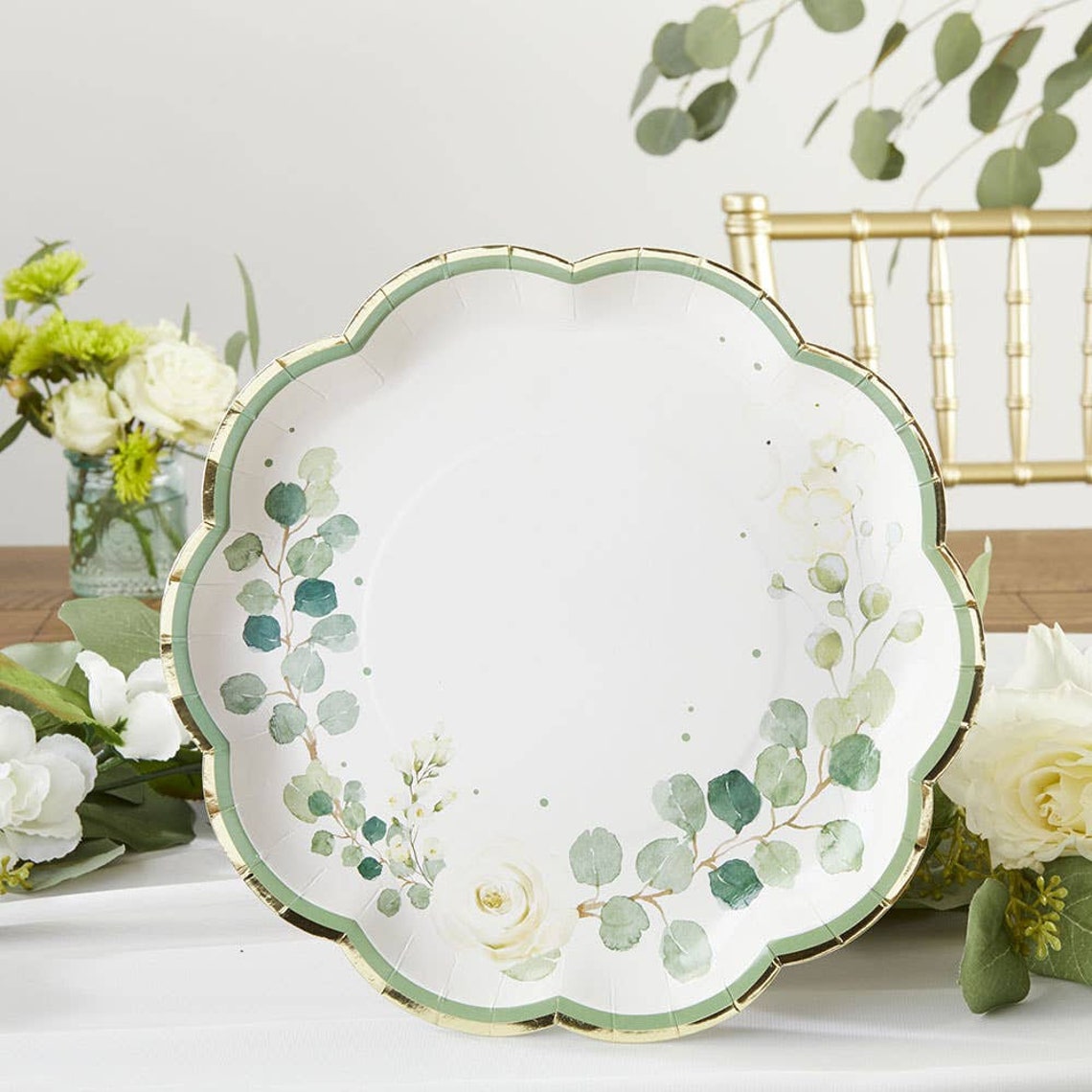 Botanical Garden Dessert Plates 16ct Botanical Bridal Shower Etsy
