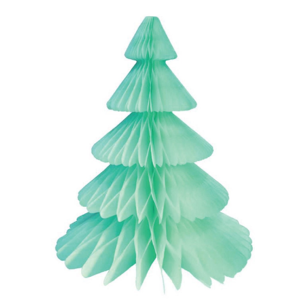 Mint Green Christmas Tree Paper Centerpiece 17in Christmas