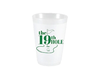 Die 19th Hole Frosted Plastic Cups 10ct | Frost Flex Golfbecher | Golf-Party-Dekor | Golf-Geburtstag | Golf-Baby-Dusche | Par-Tee-Babyparty