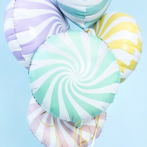 Pastel Candy Swirl Balloon 18 Candy Land Party Decor Candy Christmas Party Nutcracker Birthday Party Candy Swirl Balloon image 6