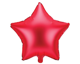 Red Star Foil Balloon 19in | Santa Party Decorations | Christmas Birthday Party | Christmas Party Balloons | Patriotic Party | 4th of July