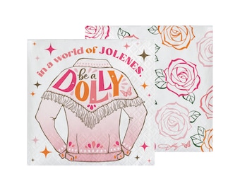 Serviettes à dessert Be A Dolly, 16 carats | Let's Go Girls Cowgirl EVJF | Dernier rodéo Dolly Bachelorette | Anniversaire rodéo | Anniversaire Dolly