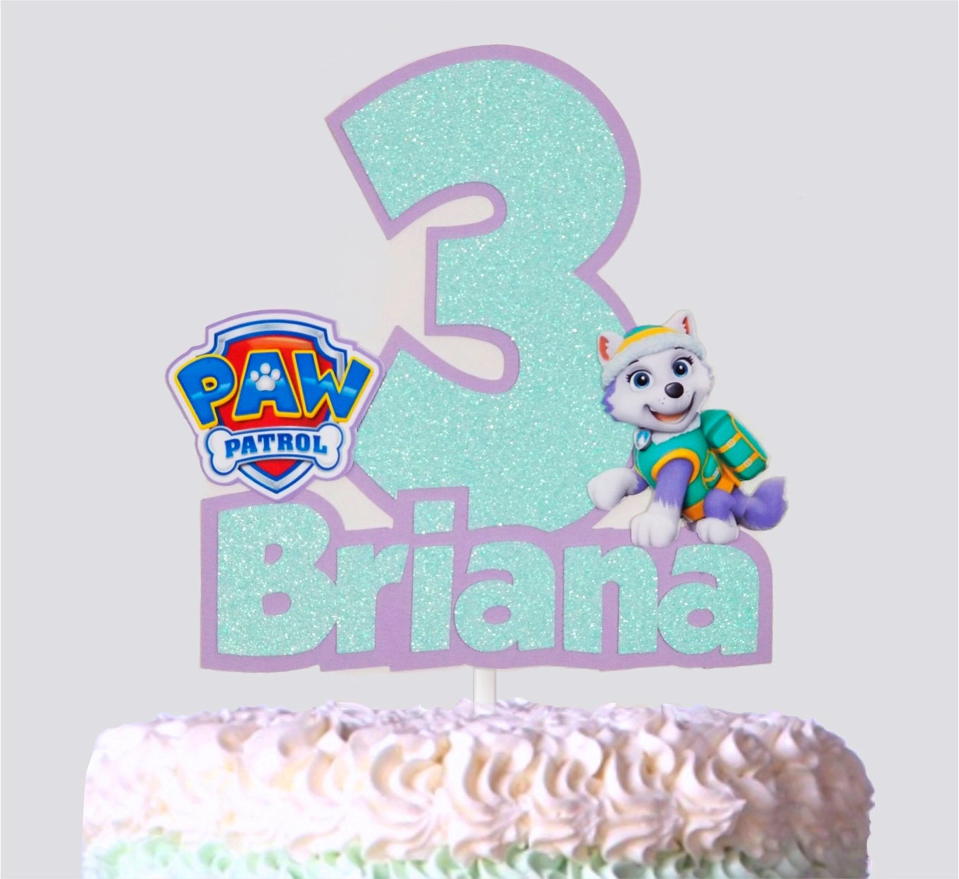 Paw Patrol Everest Personalized Topper Paw |