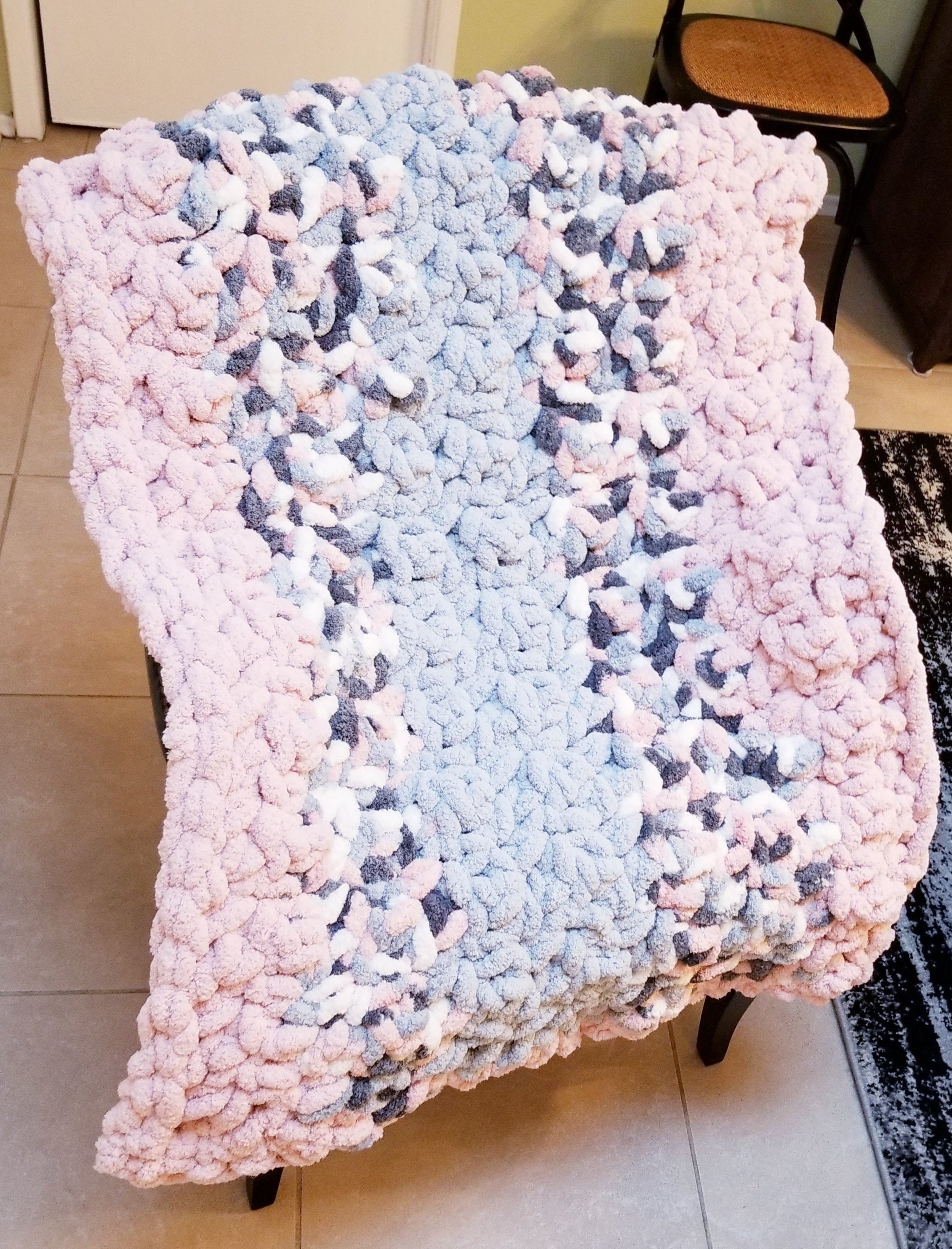 Chunky Crochet Blanket Throw Bernat Big Yarn SingleDouble Etsy