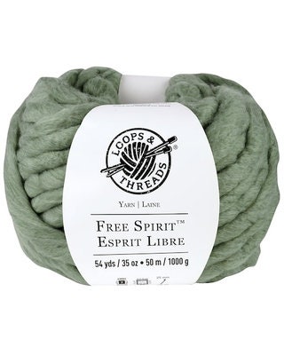 Loops & Threads Free Spirit 45.9 Yards 29.8 Oz Jumbo Chunky Charcoal #20  Yarn