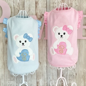 Teddy Bear Applique Small Dog Tank Top - Pomme d’amour