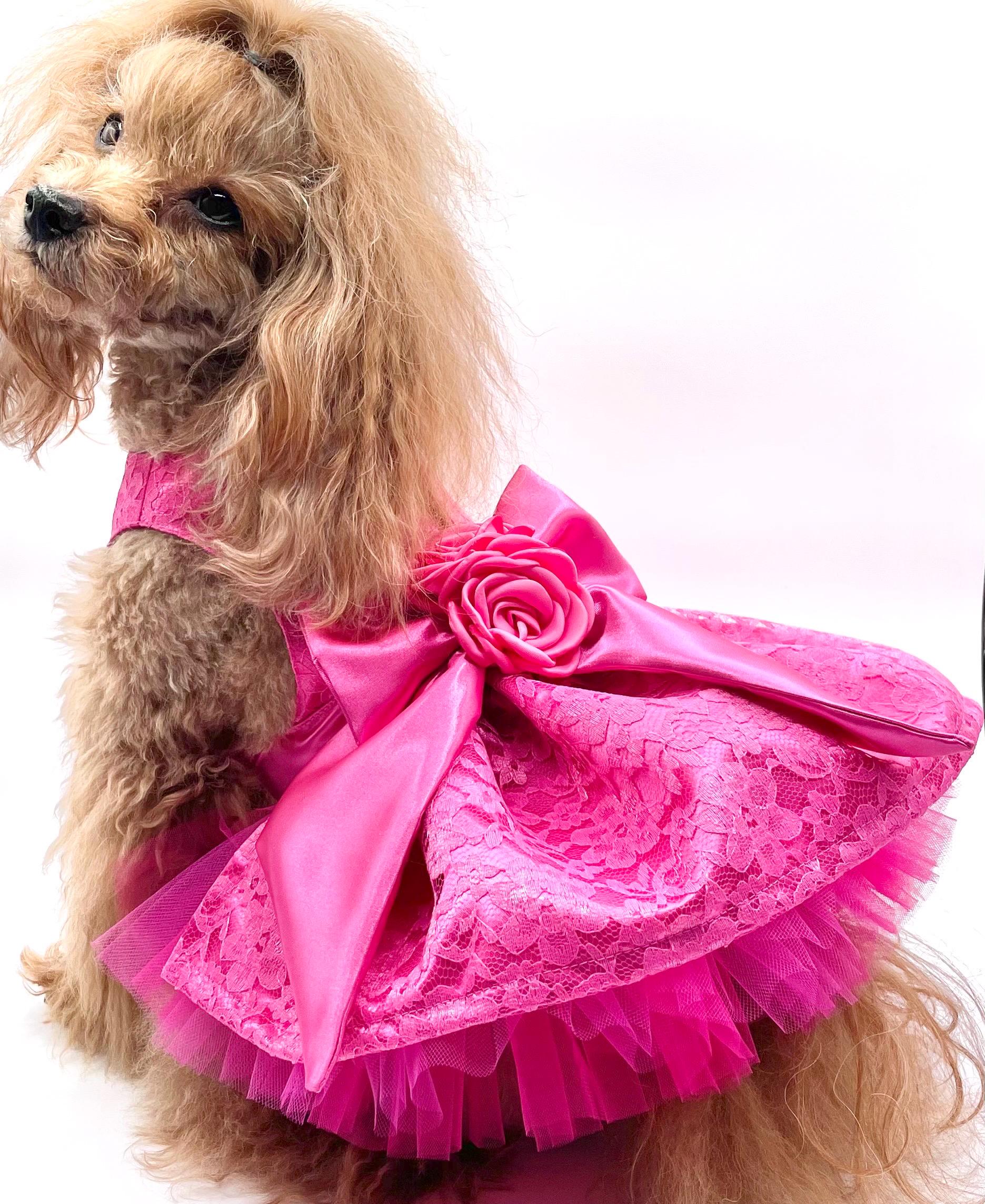 pink puppy dress Wedding Dog Dress | Birthday Dog Dress | the Eleanor | Mauve, Blush, and  Ivory Wedding Dog Dress | Dog Clothes XS-5XL | Pink Dog Dress