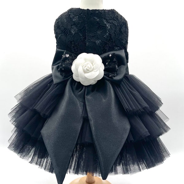 Small Dog Black Formal Dress - Pomme d’amour